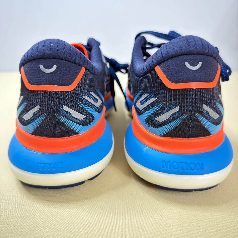 True Motion U-TECH Vichara Running Shoes Men 7.5 Navy Blue Orange Perform NWT